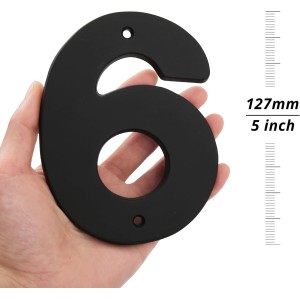 Señal de Número 6 de Casa - 127mm