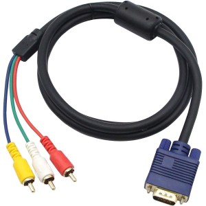 VGA to RCA AV VGA/HD15/RGB a 3 RGB Componente para