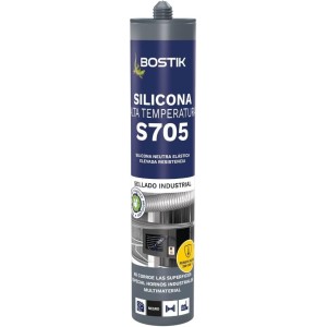 BOSTIK S705 SILICONA ALTA TEMPERATURA Negro