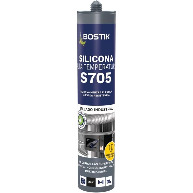 BOSTIK S705 SILICONA ALTA TEMPERATURA Negro