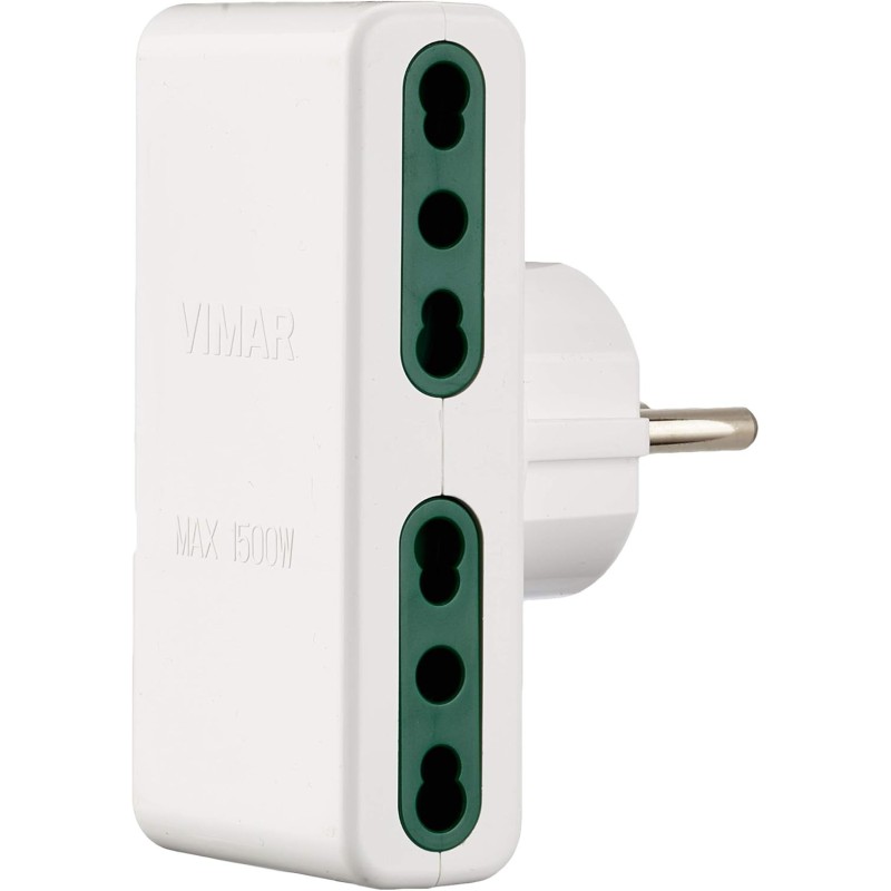 Vimar - Adaptador de enchufe Schuko + 4 tomas 10/1