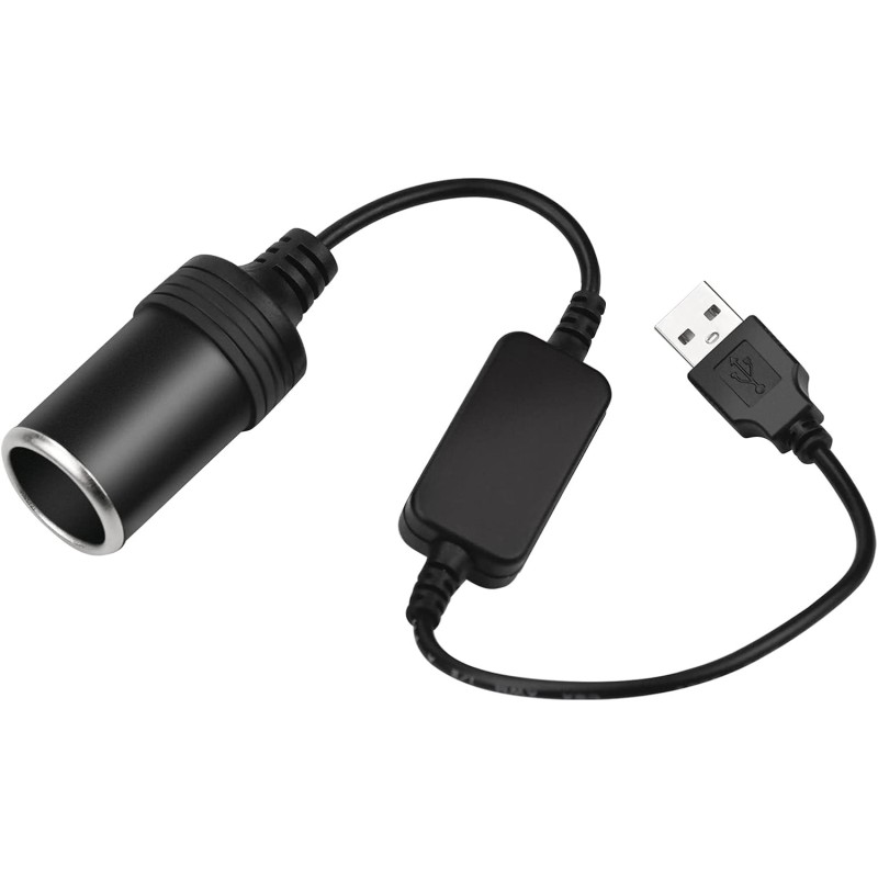 5V USB A Macho a 12V Encendedor de Cigarrillos de