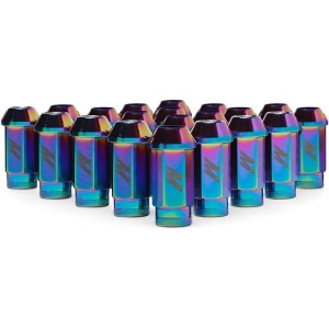 Mishimoto MMLG-125-20LNC Tuercas de bloqueo de aluminio M12x1.25, juego de 20 piezas, cromo Neo