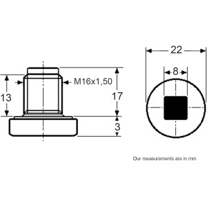 Restagraf – Tapón de Drenaje con Junta montada – M16-1,5 x 17 mm