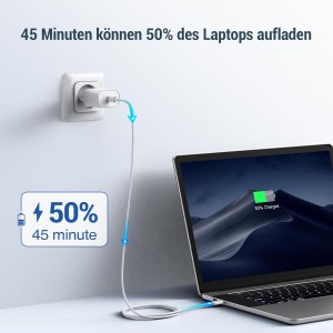 Cable USB C a USB C, 2 unidades, 100 W, 5 A