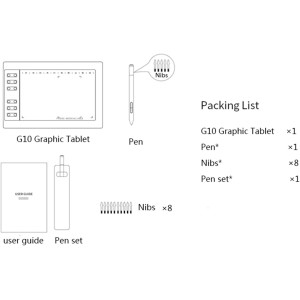 Tablet Grafica de escritura 10moons G10