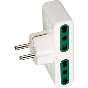 Vimar - Adaptador de enchufe Schuko + 4 tomas 10/1