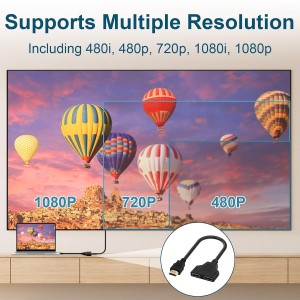 Cable Adaptador Duplicador HDM 1 a 2 Salidas 30cm