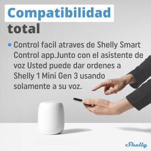 Shelly 1 Mini Gen3  Relé Interruptor Wi-Fi. 2 Uds