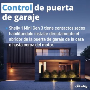 Shelly 1 Mini Gen3  Relé Interruptor Wi-Fi. 2 Uds
