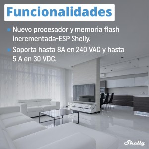 Shelly 1 Mini Gen3  Relé Interruptor Wi-Fi. 2 Uds