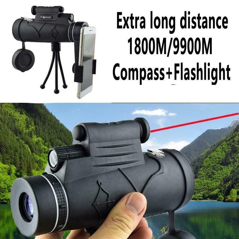 Telescopio monocular 12X50 con trípode y brújula + linterna + láser rojo Telescopio monocular 12X50 con trípode y brújula + linterna + láser rojo