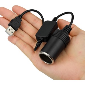 5V USB A Macho a 12V Encendedor de Cigarrillos de