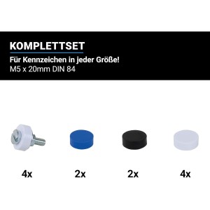 A0023 -1 Set de 4 tornillos M5 x 20 mm DIN 84 con