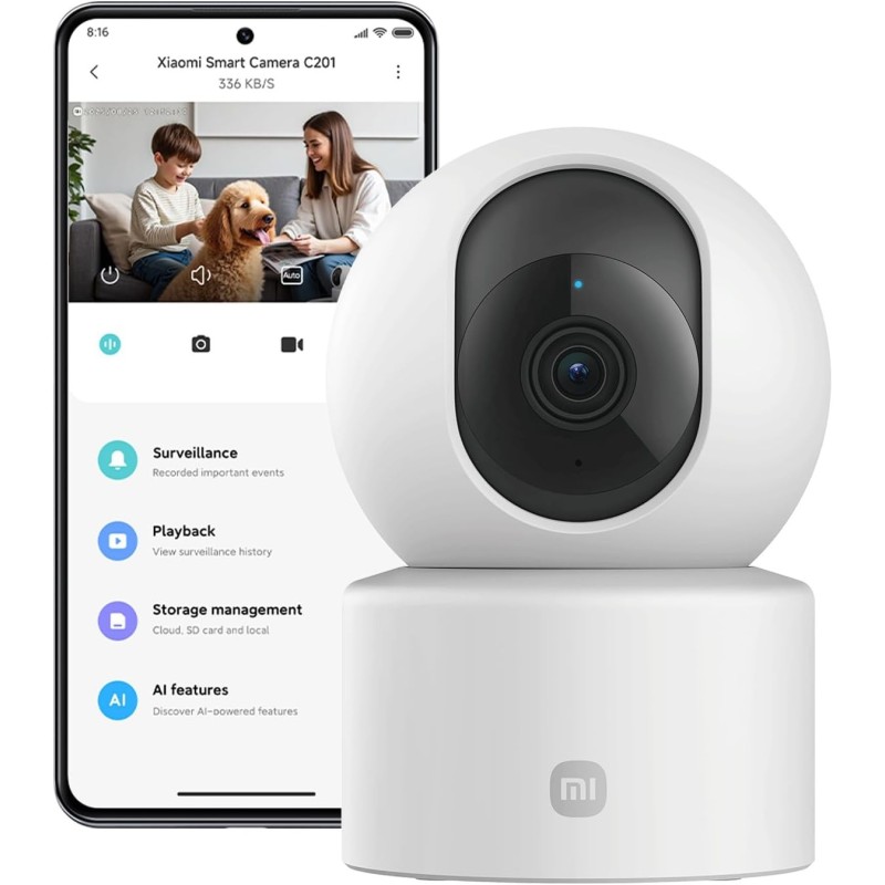 Xiaomi C201 Camara vigilancia WiFi Interior 360°