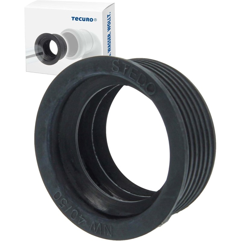tecuro Manguito de goma, sifón para tubería