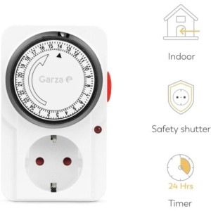 Garza 400600 Temporizador analógico, Blanco
