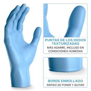 ARNOMED Guantes nitrilo talla XL azul, 200 Uds.