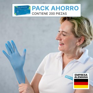 ARNOMED Guantes nitrilo talla XL azul, 200 Uds.