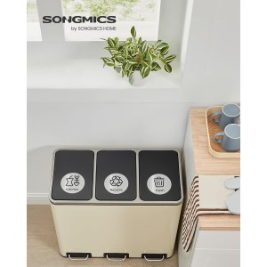 SONGMICS Calcomanías de papelera, 6 etiquetas