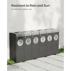 SONGMICS Calcomanías de papelera, 6 etiquetas