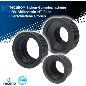 tecuro Manguito de goma, sifón para tubería