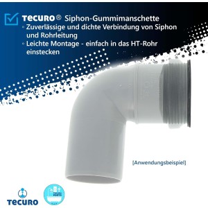 tecuro Manguito de goma, sifón para tubería