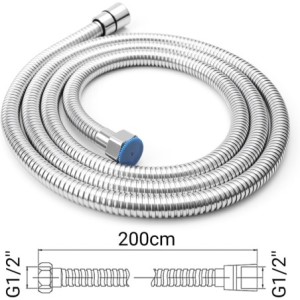 Manguera Ducha 2m de 304 Acero Inoxidable Anti Tor