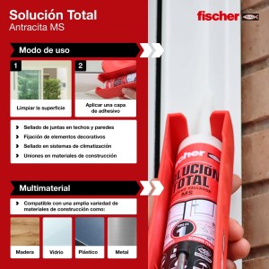 fischer - Solución Total Antracita 290ml | Sellado
