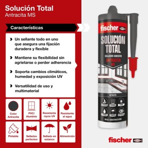 fischer - Solución Total Antracita 290ml | Sellado