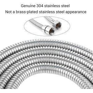 Manguera Ducha 2m de 304 Acero Inoxidable Anti Tor