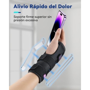 Muequera Tendinitis Mueca con 3 Férulas y Apertura