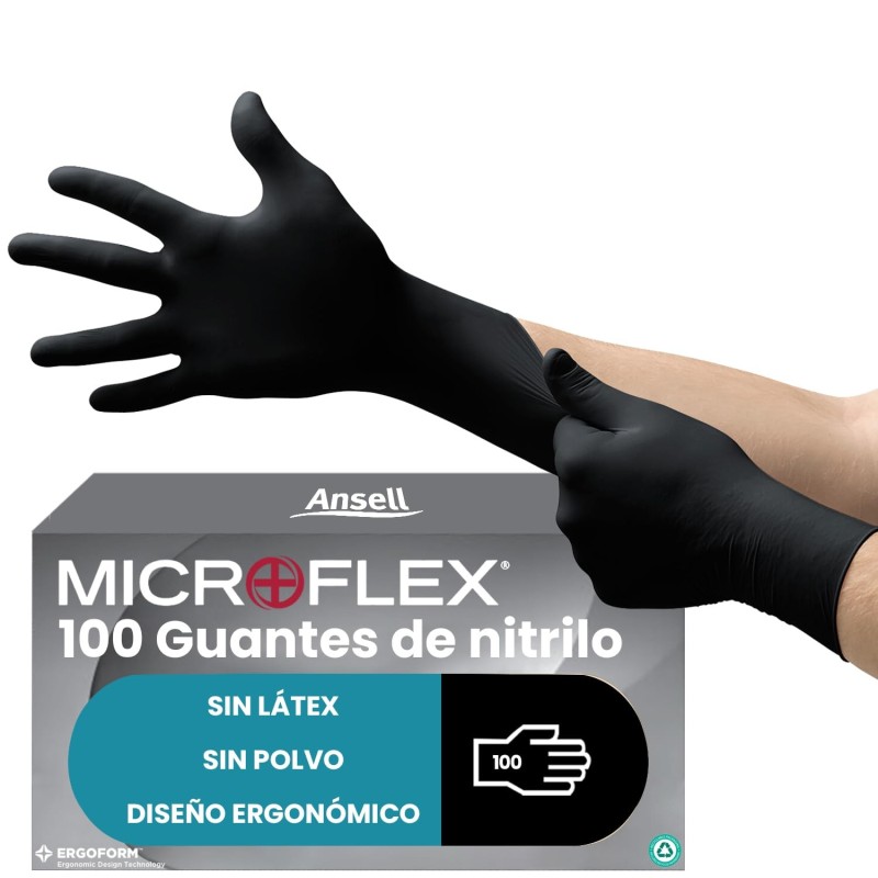 Ansell MicroFlex 93-852 Guantes Nitrilo Sin Polvo