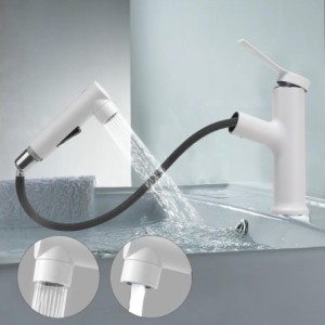 Grifo de Lavabo con Ducha Extraíble de 3 Modos