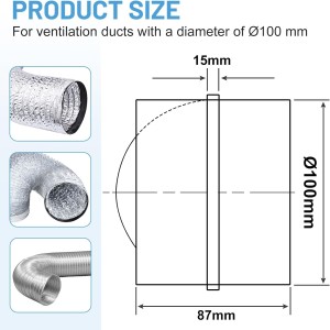 LALAGO Ø100 mm Válvula de Retención de Aire, Tapa