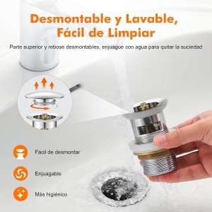 Ibergrif Tapón Pop Up para Lavabo