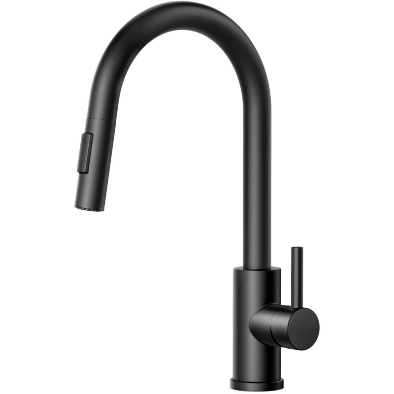 FORIOUS Grifo Cocina Extraible Negro, Grifo Cocina