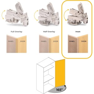 Emuca - Pack de 2 bisagras de cazoleta Ø35mm 165°