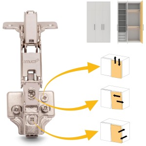 Emuca - Pack de 2 bisagras de cazoleta Ø35mm 165°