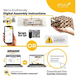 Emuca - Pack de 2 bisagras de cazoleta Ø35mm 165°