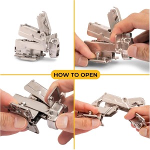 Emuca - Pack de 2 bisagras de cazoleta Ø35mm 165°