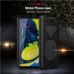Funda de Metal de silicona a prueba de impactos para Samsung Galaxy A80