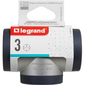 LEGRAND Adaptadores 3 Tomas Laterales 2P+T,