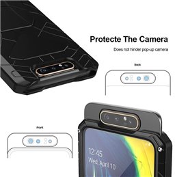 Funda de Metal de silicona a prueba de impactos para Samsung Galaxy A80