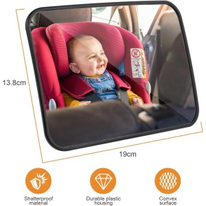 AiQInu Espejo Coche Bebé, Irrompible