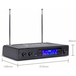 Microfonos inalambricos ,Debra V3002  de doble canal con 2 microfonos de mano Microfonos inalambricos ,Debra V3002  de doble canal con 2 microfonos de mano