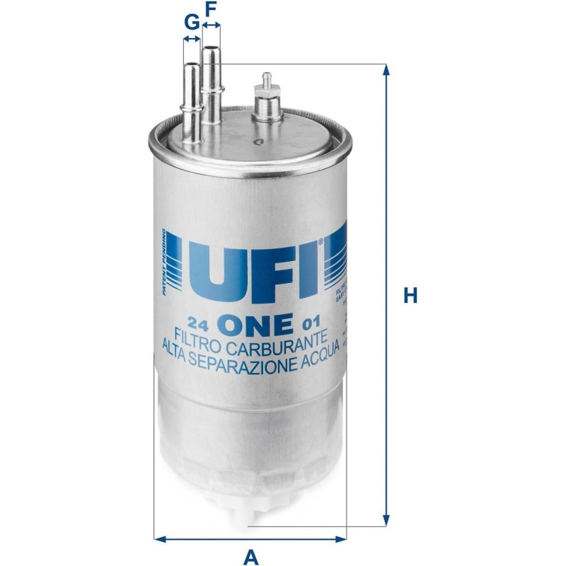 UFI Filters, Filtro Gasoil 24.ONE.01
