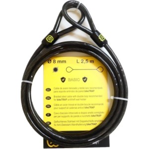 Antirrobo bicicleta: Cable 2,5m x 8mm de acero de