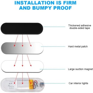 URAQT Luces LED Coche Interior, 2 Piezas Toque Car