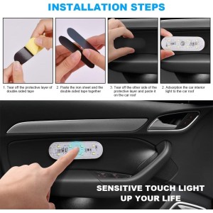 URAQT Luces LED Coche Interior, 2 Piezas Toque Car